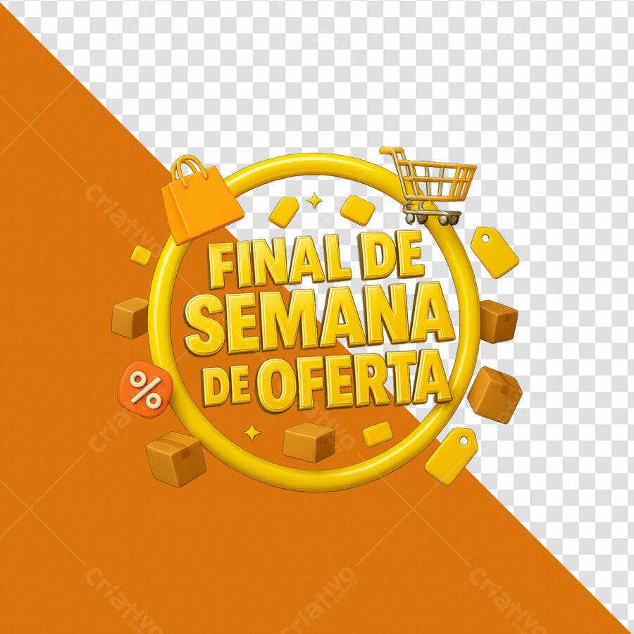 Banner Final de Semana de Ofertas PSD Editável