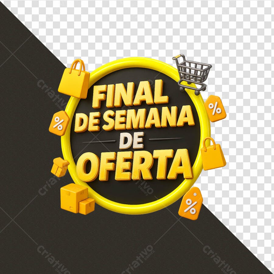 Banner Final de Semana de Oferta PSD Editável