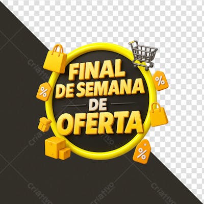 Selo final de semana preto