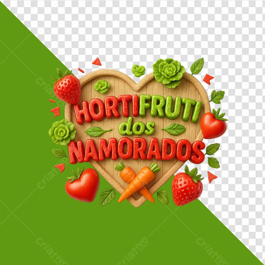 Banner Dia dos Namorados Hortifruti PSD Editável