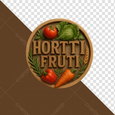 Selo hortifruti com legumes