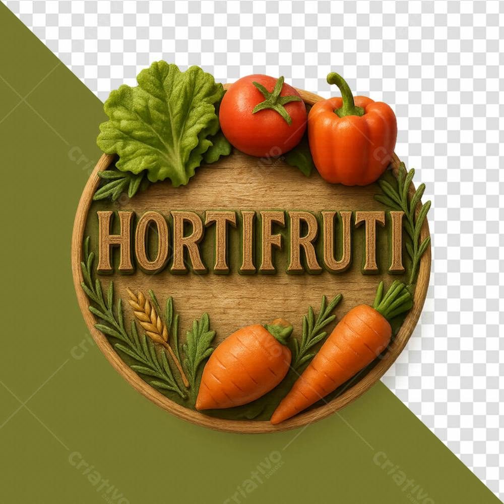 Selo hortifruti redondo