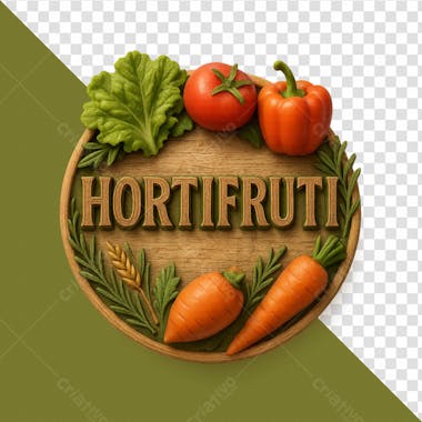 Selo hortifruti redondo