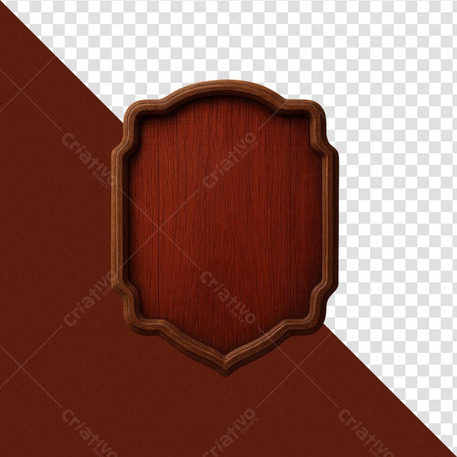 Placa de Madeira PSD Editável para Loja de Artesanato