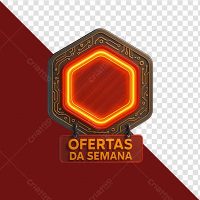 Selo oferta da semana neon