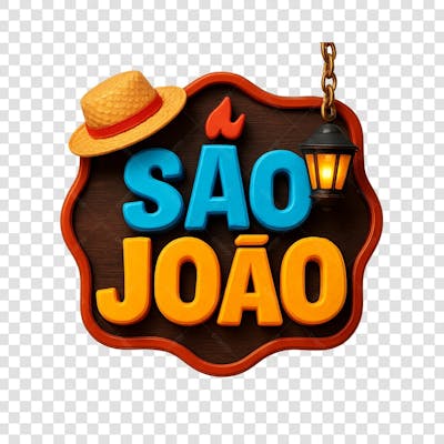 selo 3d festa junina de são joão