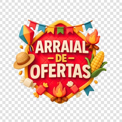 selo 3d arraial de ofertas