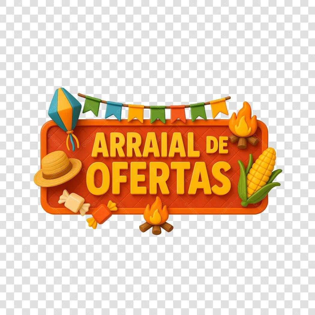 Banner Festa Junina PNG com fundo transparente