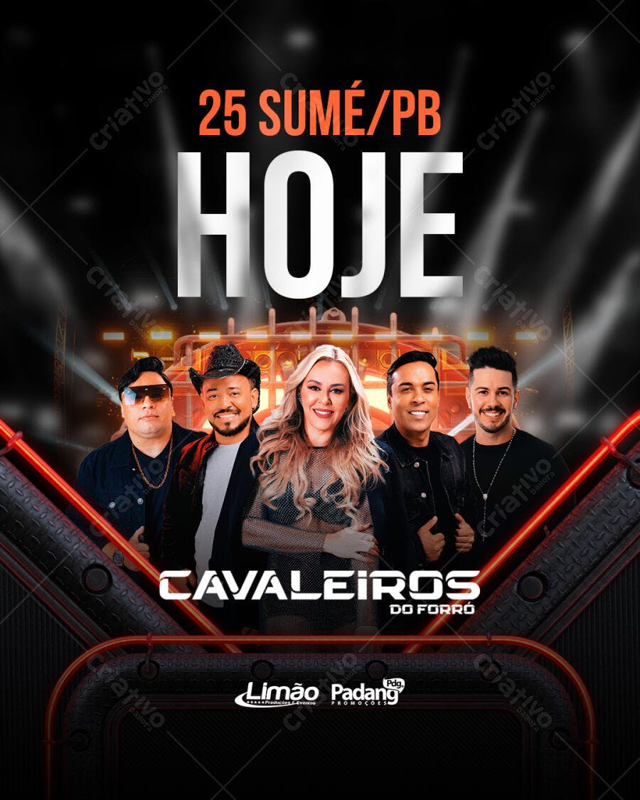 Flyer Show Cavalheiros do Forró PSD Editável