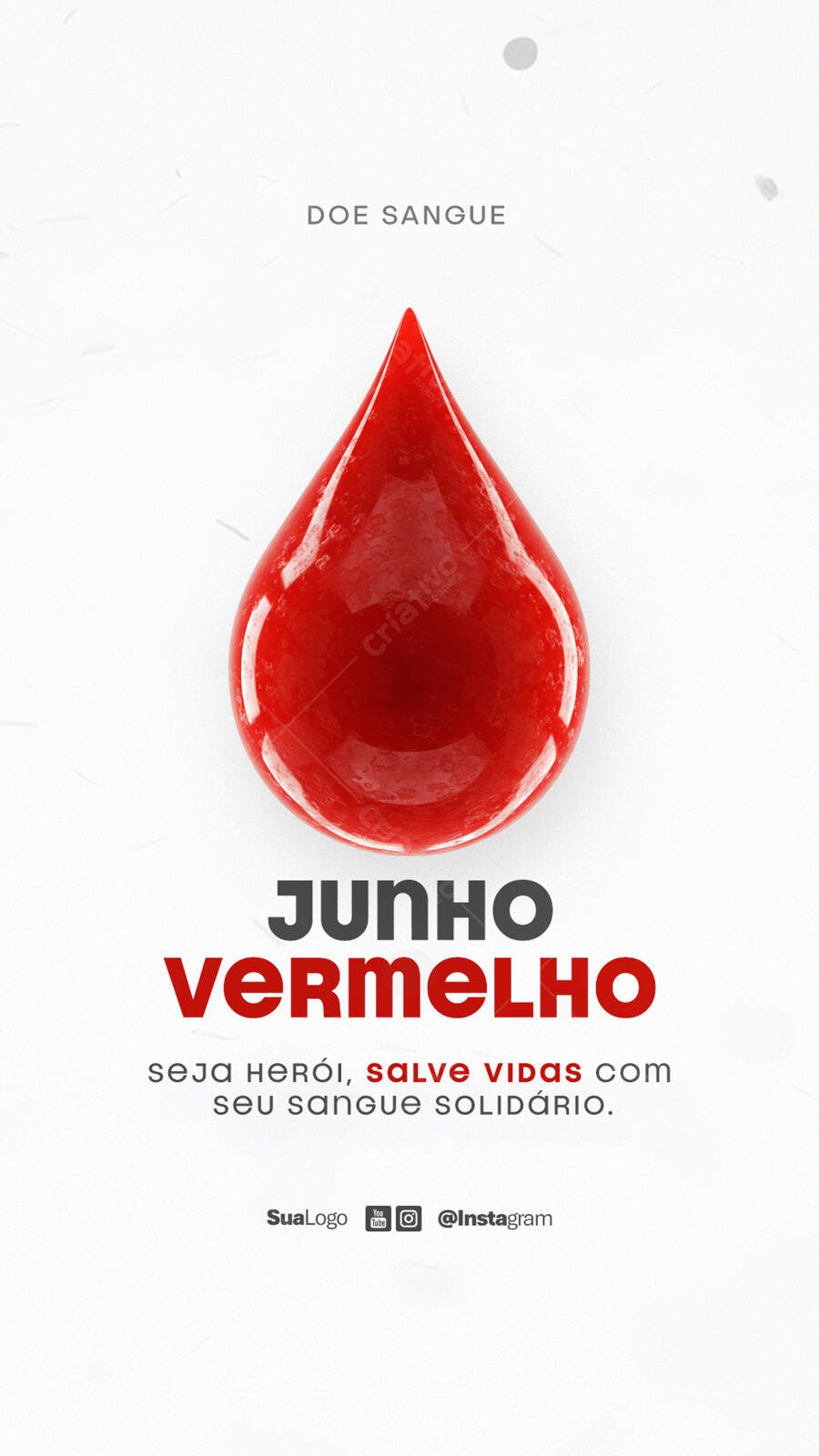 Flyer Junho Vermelho PSD Editável