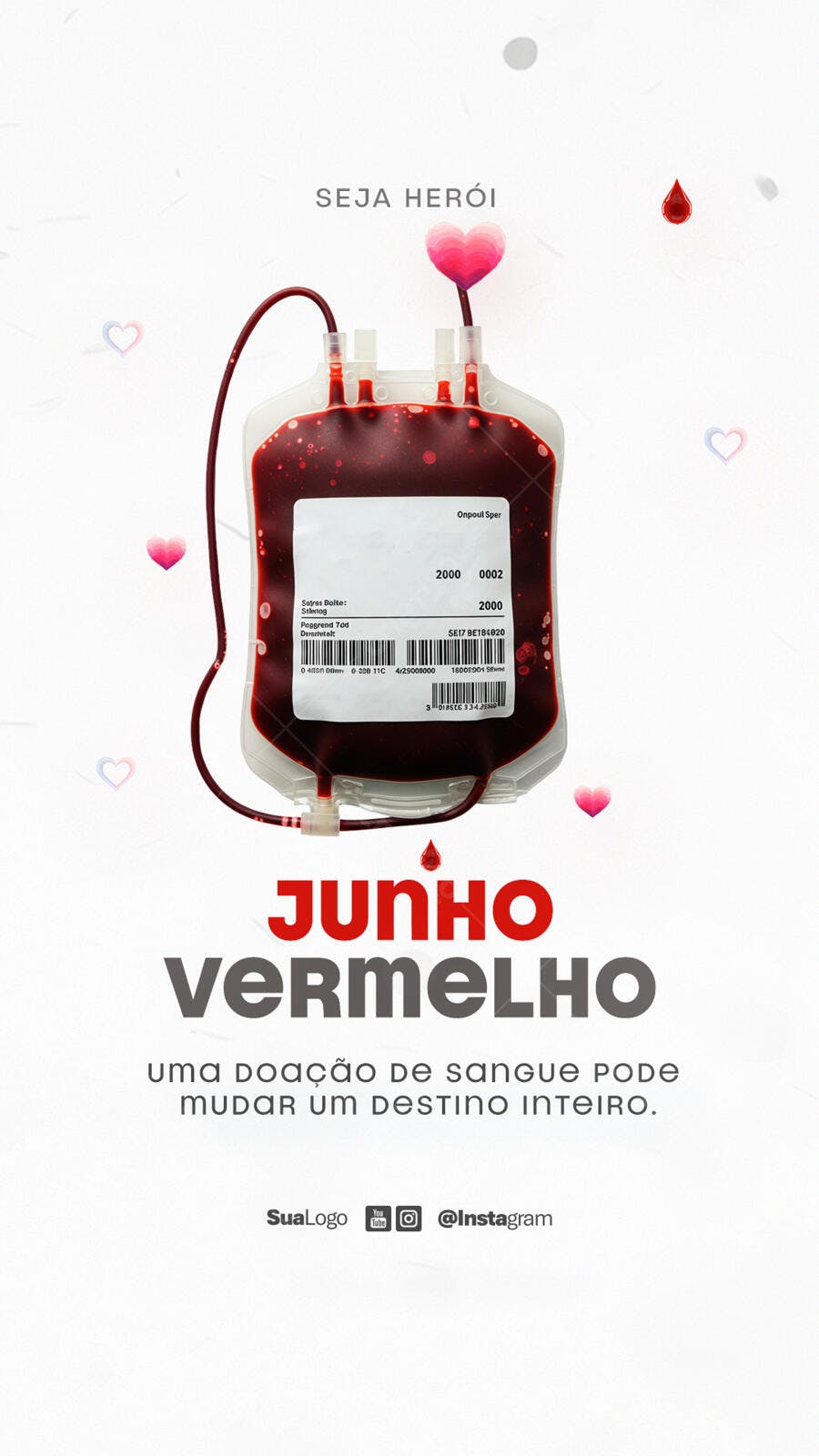 Flyer Junho Vermelho PSD Editável