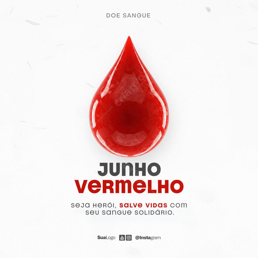 Post Jun Vermelho PSD Editável