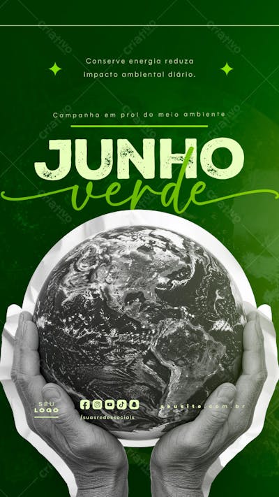 Junho verde campanha de conscientização do meio ambiente social media feed (6)