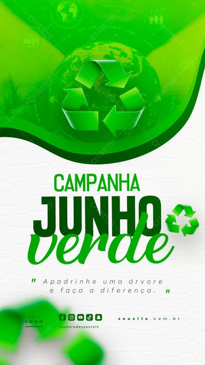 Junho verde campanha de conscientização do meio ambiente social media feed (7)