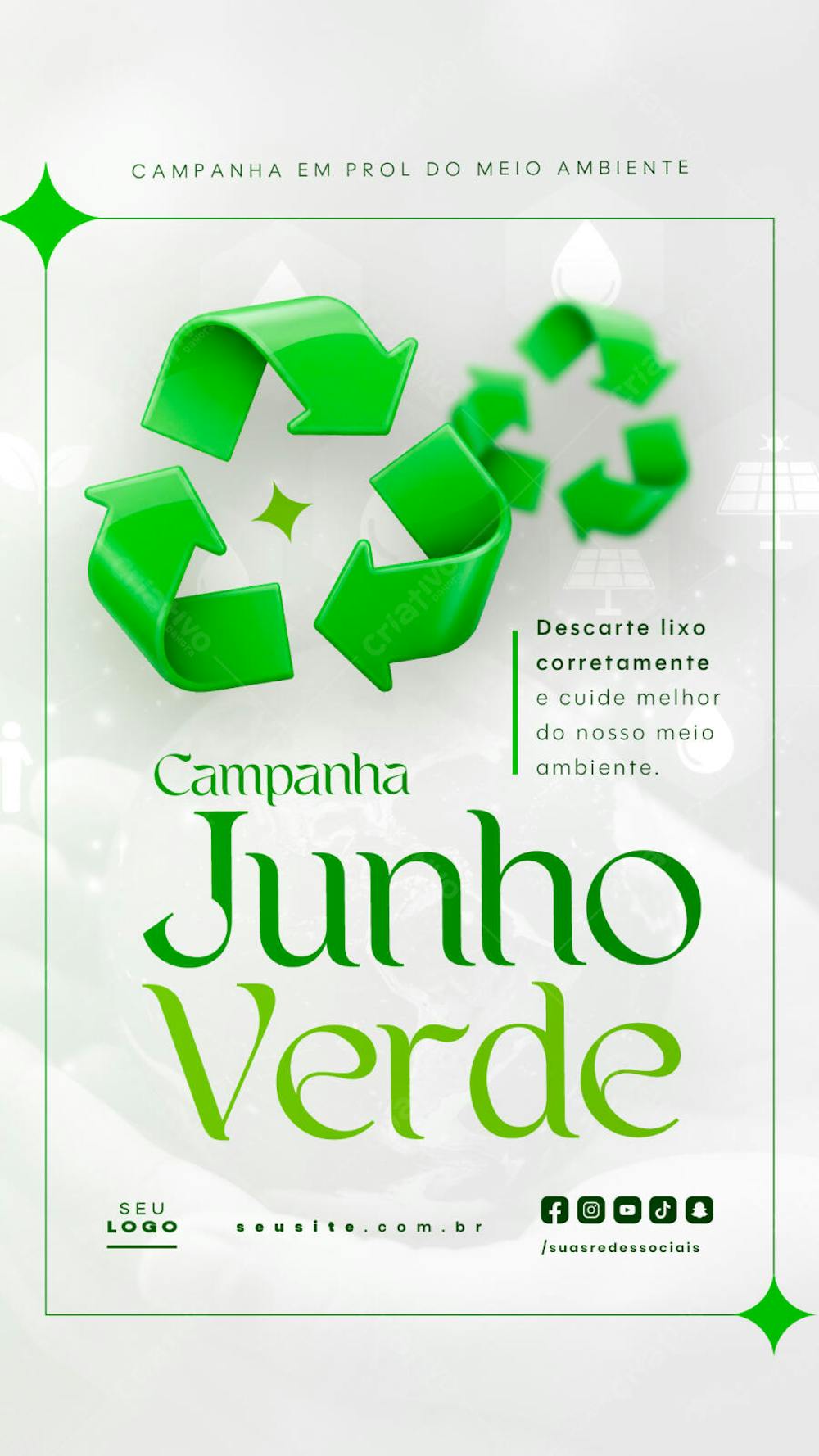 Junho verde campanha de conscientização do meio ambiente social media feed (9)