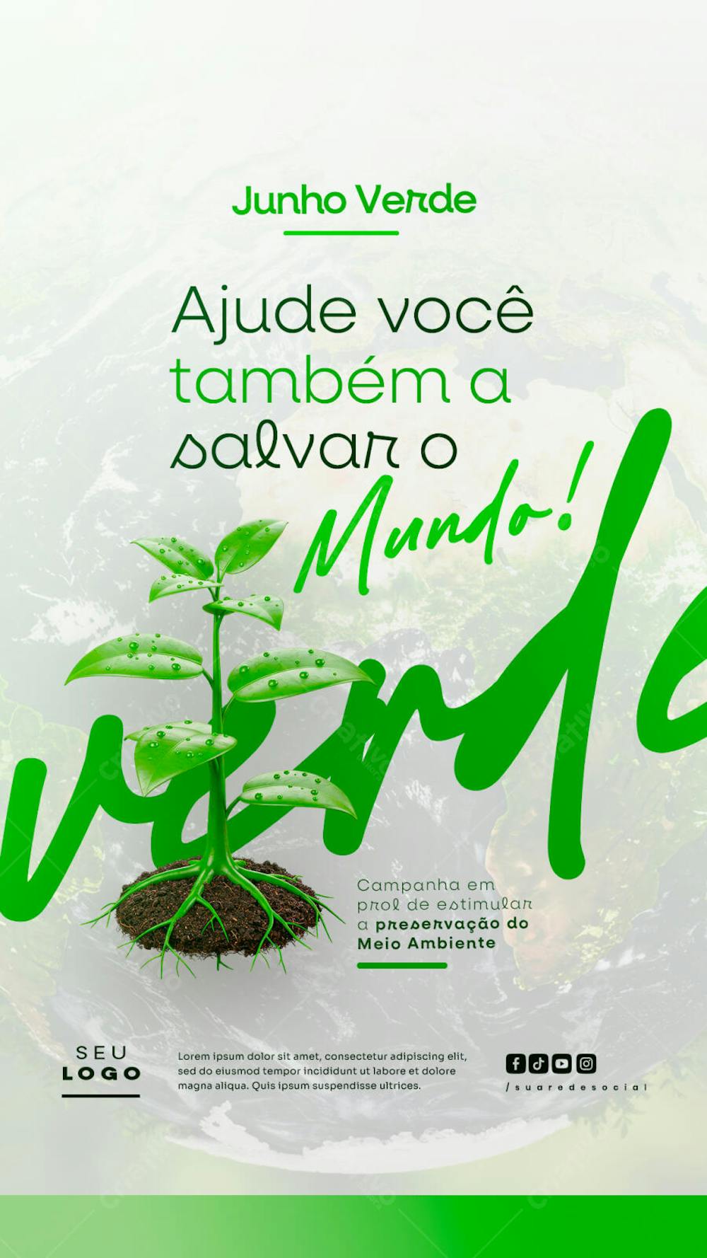 Junho verde campanha de conscientização do meio ambiente social media feed (14)