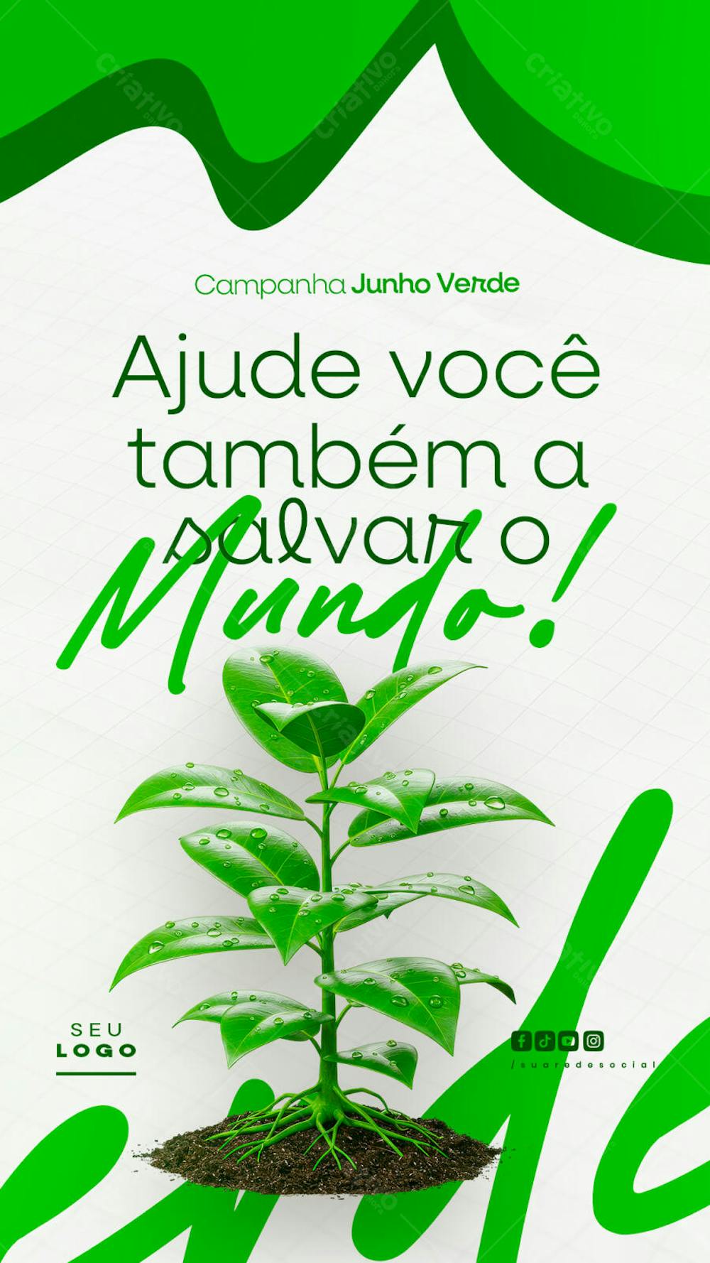 Junho verde campanha de conscientização do meio ambiente social media feed (15)