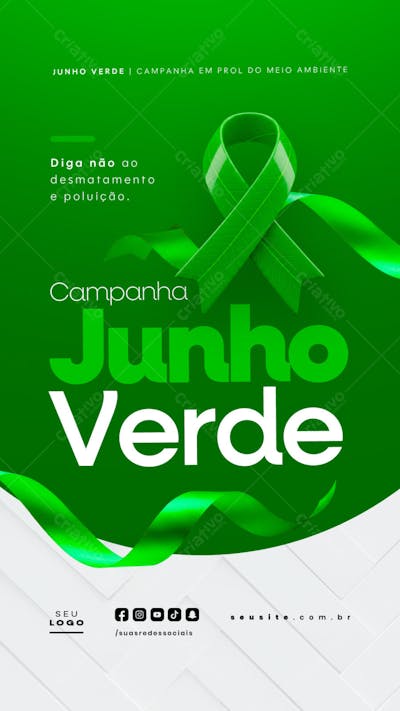 Junho verde campanha de conscientização do meio ambiente social media feed (4)