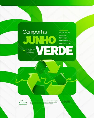 Junho verde campanha de conscientização do meio ambiente social media feed (10)