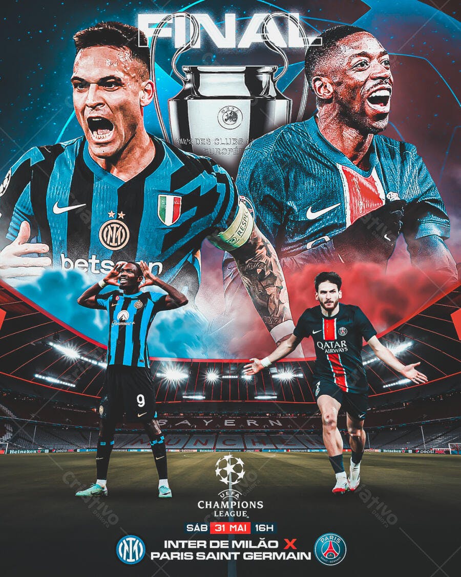 Flyer Final Champions League PSD Editável
