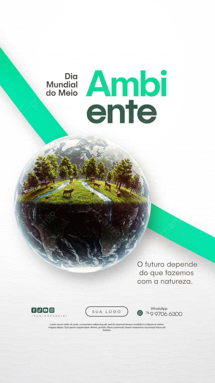 Flyer Dia Mundial do Meio Ambiente PSD Editável