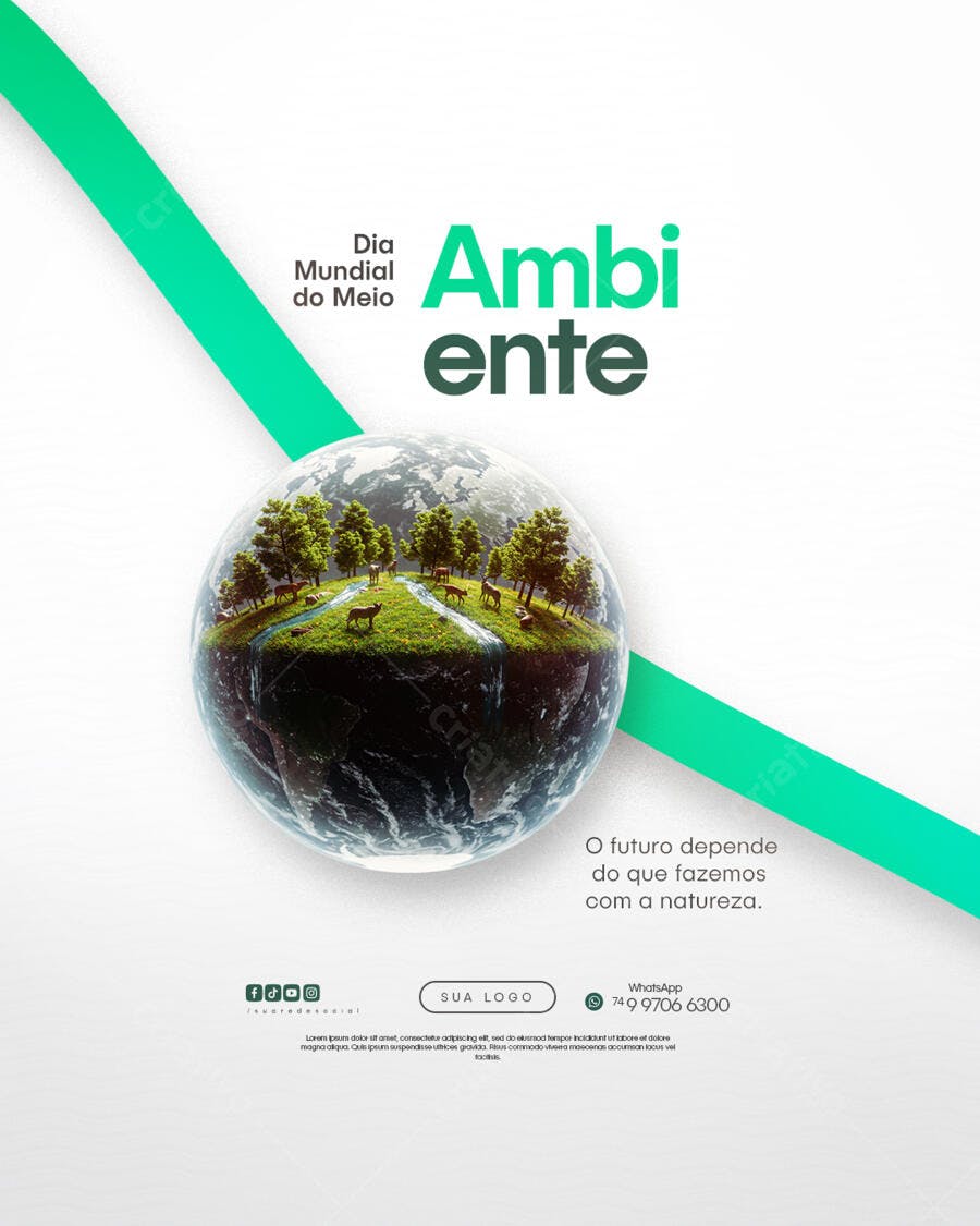 Flyer Dia Mundial do Meio Ambiente PSD Editável