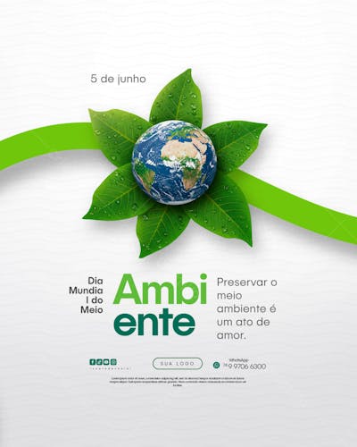 5 de junho dia mundial do meio ambiente Social Media PSD Editável (52)