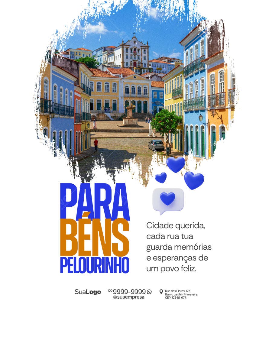 Flyer para Celebrar Pelourinho PSD Editável
