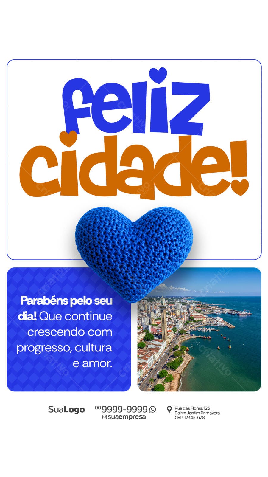 Flyer Aniversário da Cidade PSD Editável