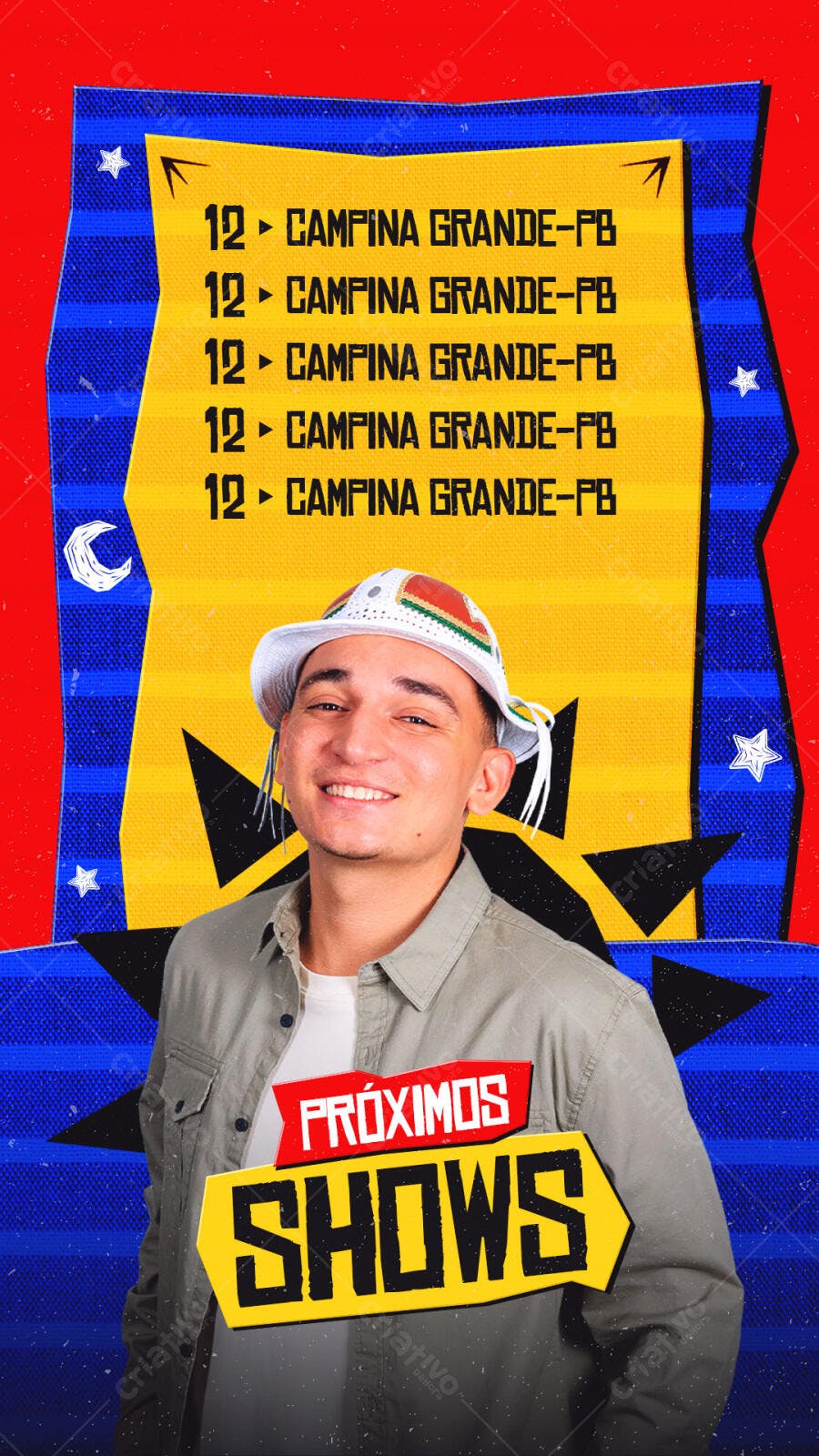 Flyer para Shows em Campina Grande PSD Editável