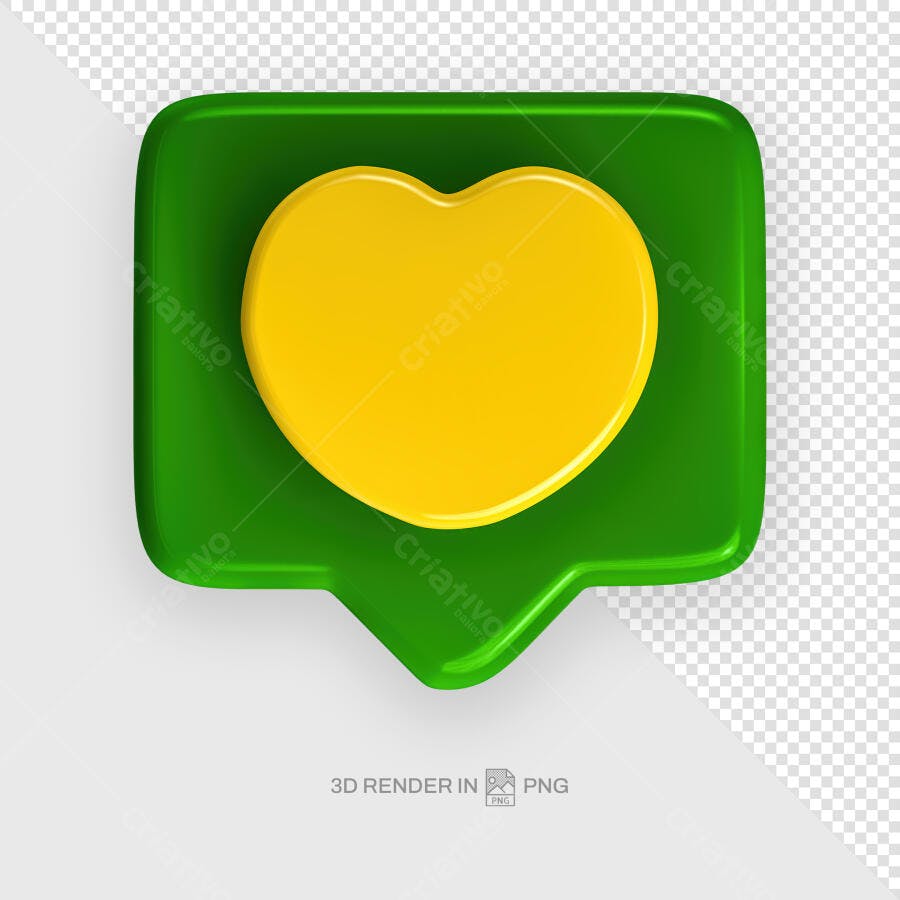 Ícone Social Media em 3D PSD Editável