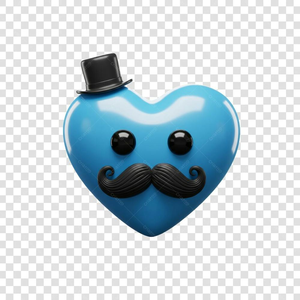 Elemento 3D Dia dos Pais EMOJI PNG Transparente para composição social media (111)