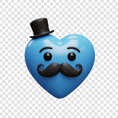 Elemento 3D Dia dos Pais EMOJI PNG Transparente para composição social media (114)