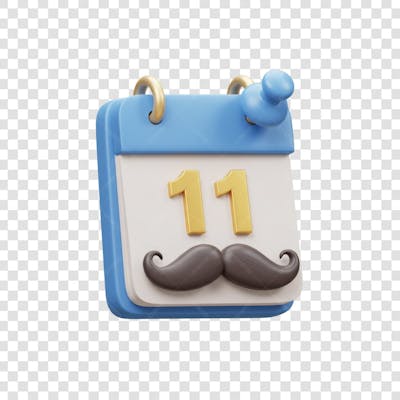 Elemento 3D Dia dos Pais EMOJI PNG Transparente para composição social media (156)