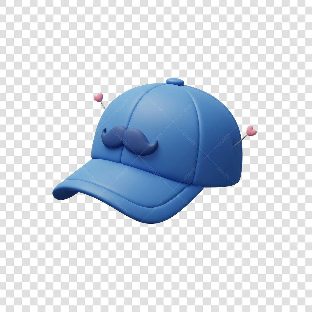 Icone Dia dos Pais boné azul PNG com fundo transparente
