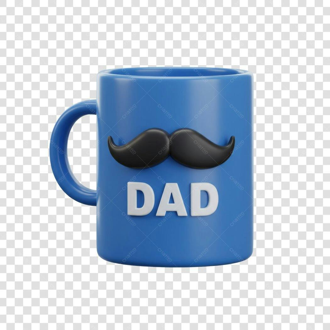 Caneca Dia dos Pais PNG com fundo transparente