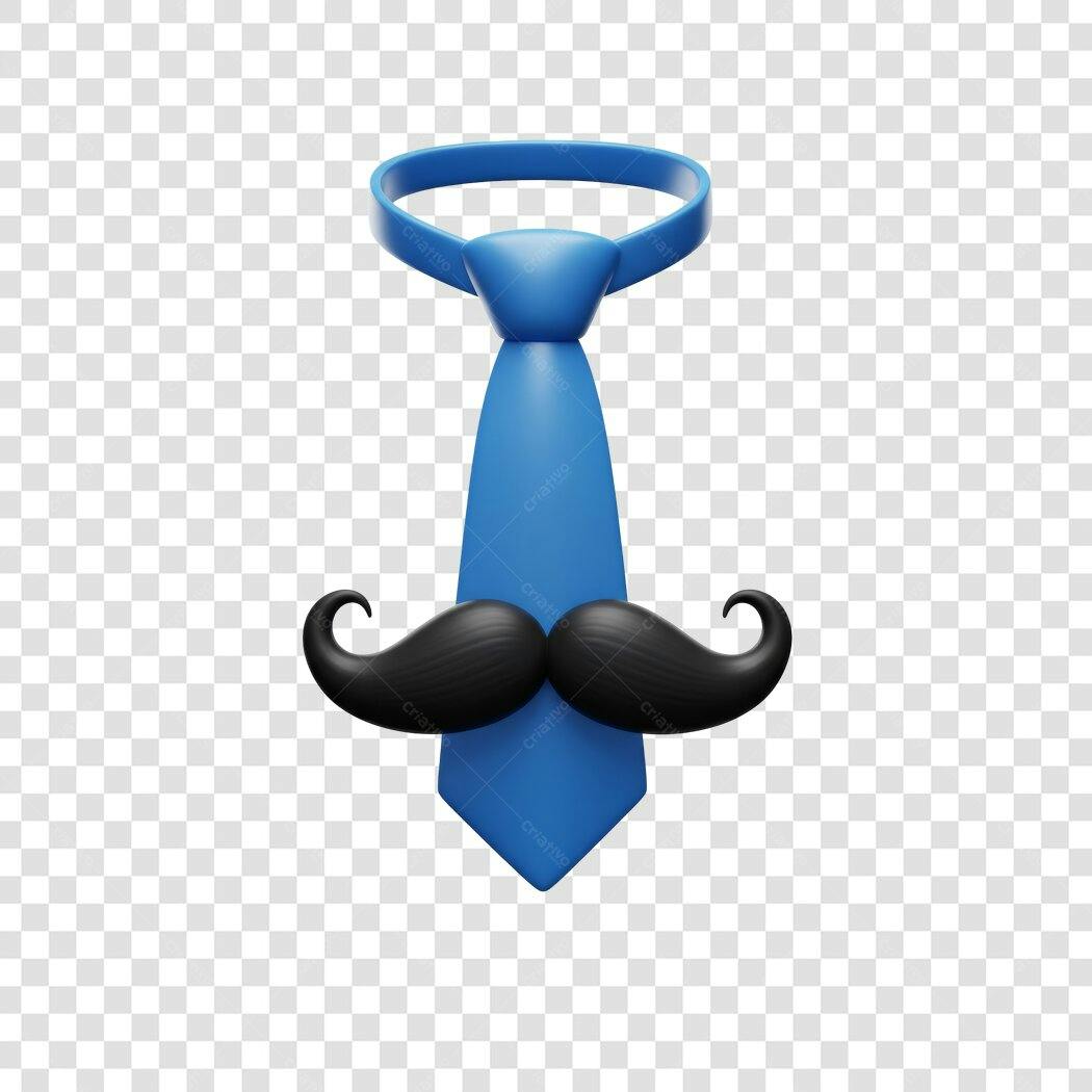 Icone Dia dos Pais Gravata e Bigode PNG com fundo transparente