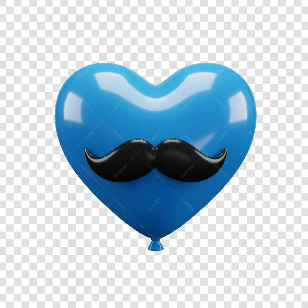 Post Instagram Dia dos Pais Balão Azul PNG com fundo transparente