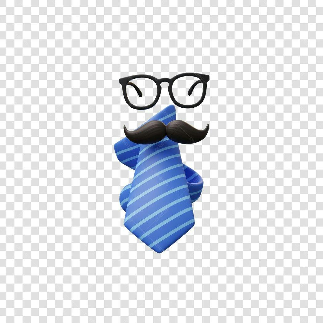 Post Instagram Dia dos Pais Gravata Azul PNG com fundo transparente
