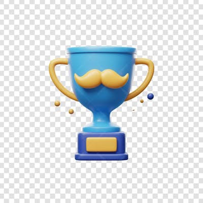 Elemento 3D Dia dos Pais EMOJI PNG Transparente para composição social media (180)