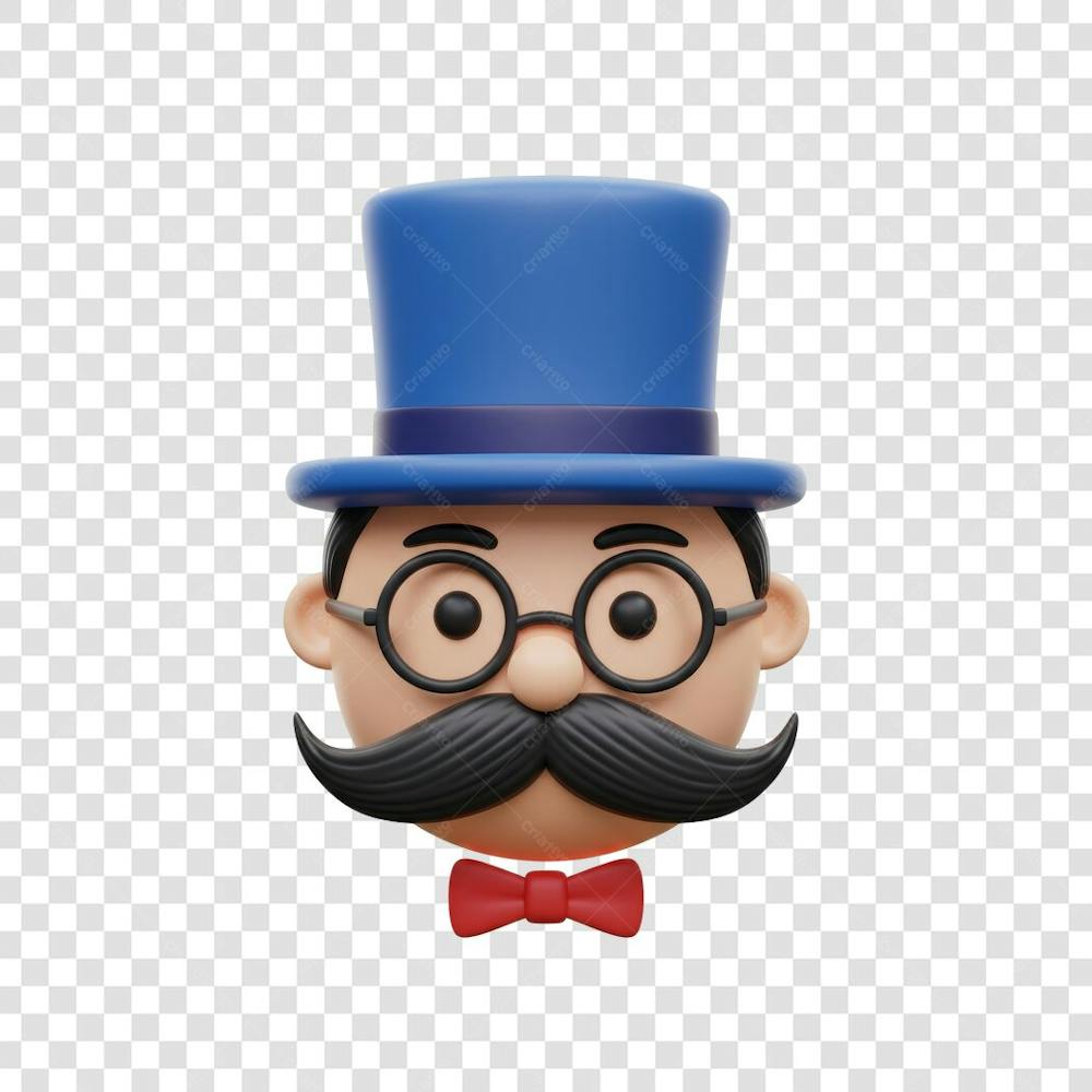 Elemento 3D Dia dos Pais EMOJI PNG Transparente para composição social media (31)