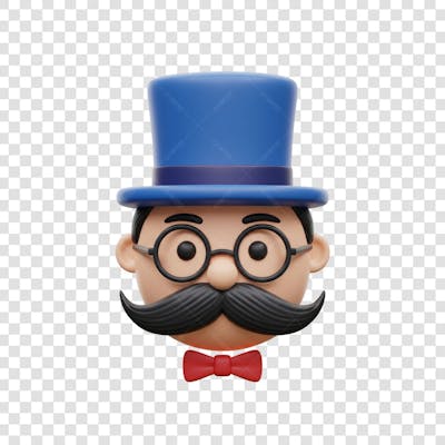 Elemento 3D Dia dos Pais EMOJI PNG Transparente para composição social media (31)