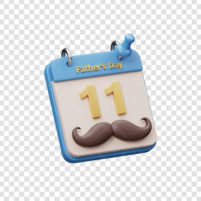 Elemento 3D Dia dos Pais EMOJI PNG Transparente para composição social media (155)