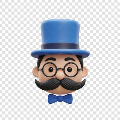 Elemento 3D Dia dos Pais EMOJI PNG Transparente para composição social media (100)