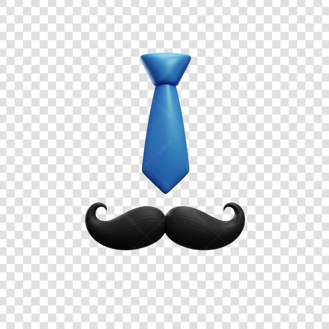 Post Instagram Dia dos Pais Gravata e Bigode PNG com fundo transparente