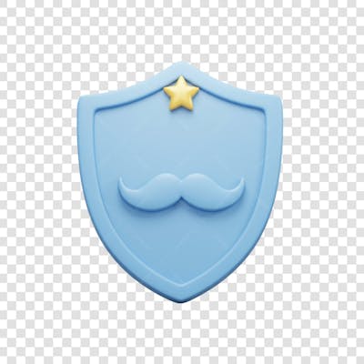Elemento 3D Dia dos Pais EMOJI PNG Transparente para composição social media (128)