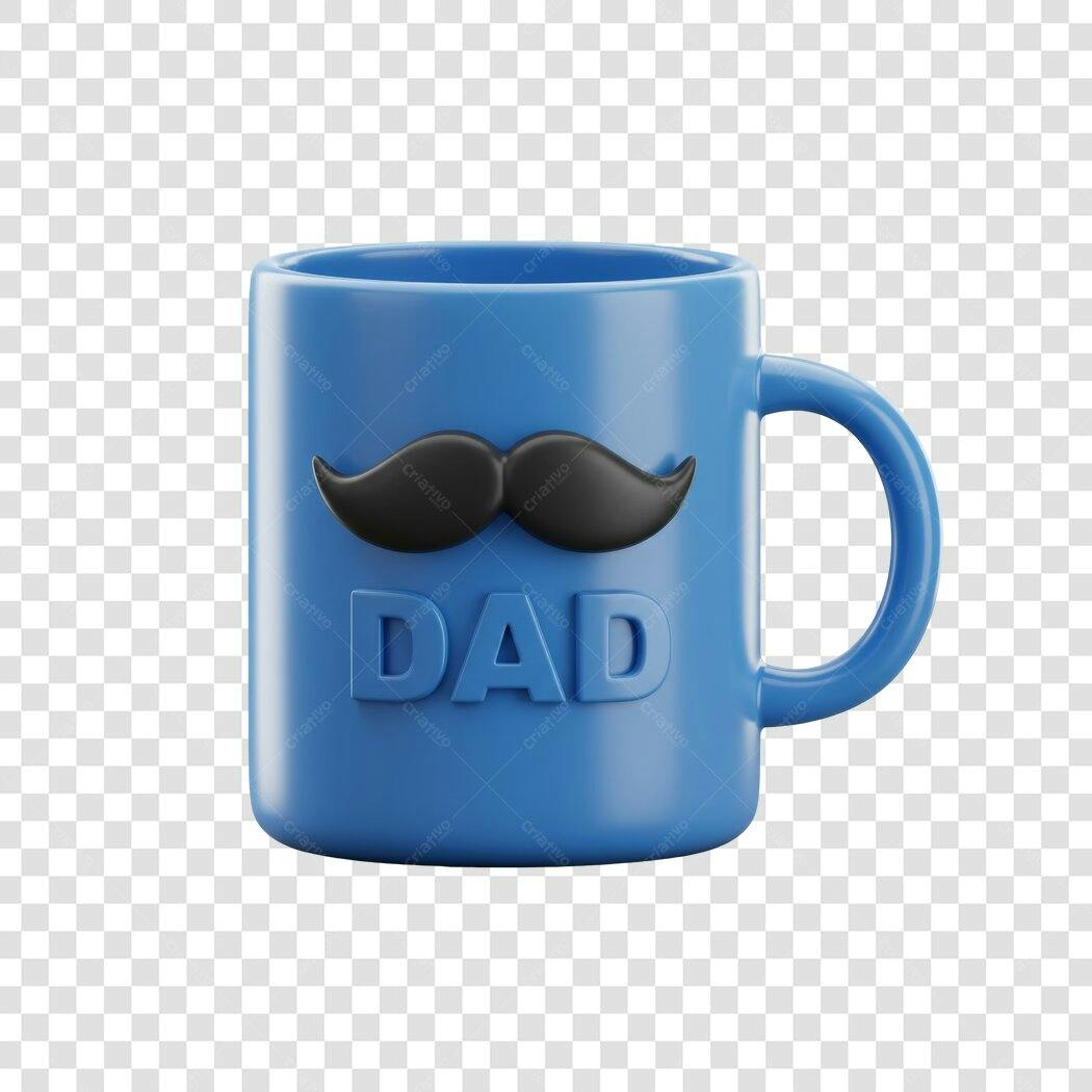 Mockup caneca Dia dos Pais PNG com fundo transparente