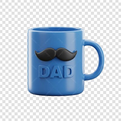 Elemento 3D Dia dos Pais EMOJI PNG Transparente para composição social media (121)