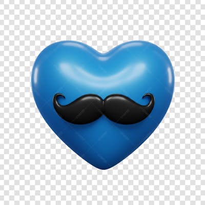 Elemento 3D Dia dos Pais EMOJI PNG Transparente para composição social media (36)
