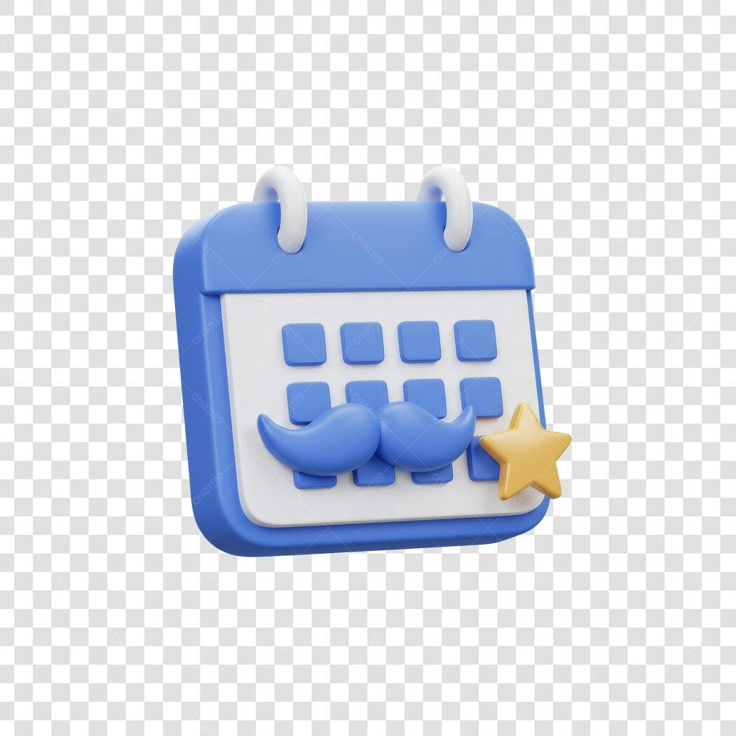 Ícone Calendário Dia dos Pais PNG com fundo transparente